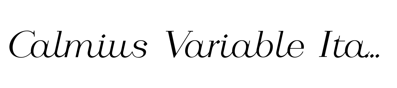Calmius Variable Italic